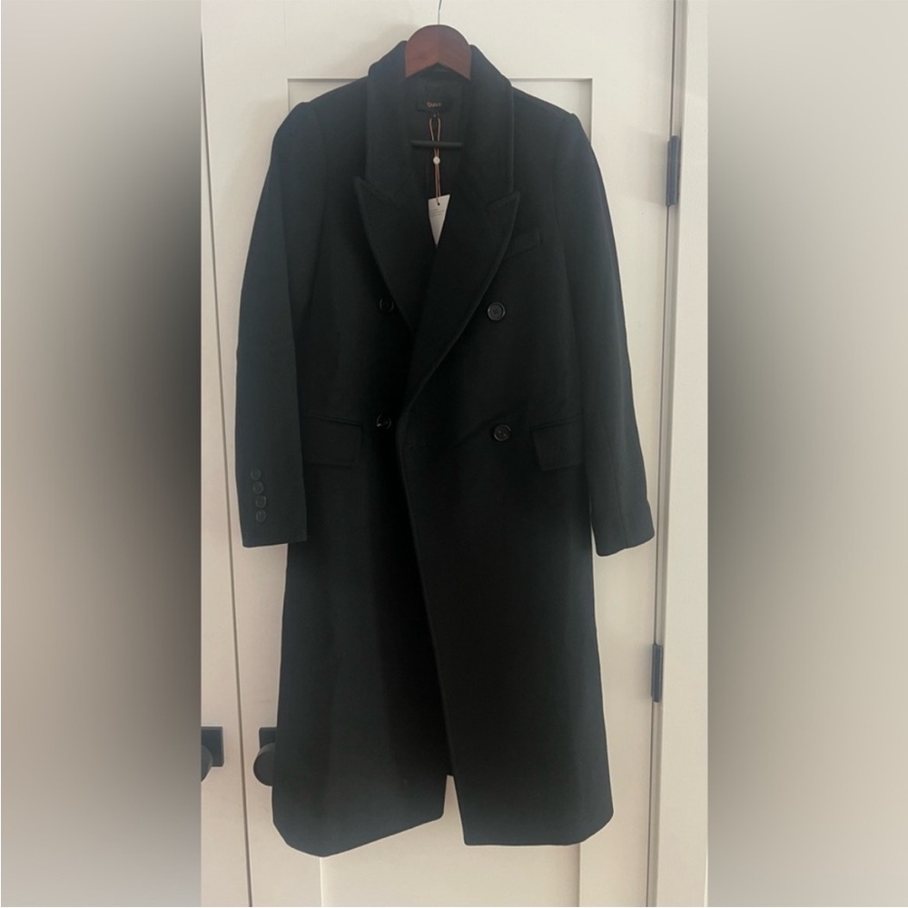 ❌ SOLD ❌ NWT • Quince Italian Wool Double-Breasted Coat - Black / Small - Picture 1 of 16